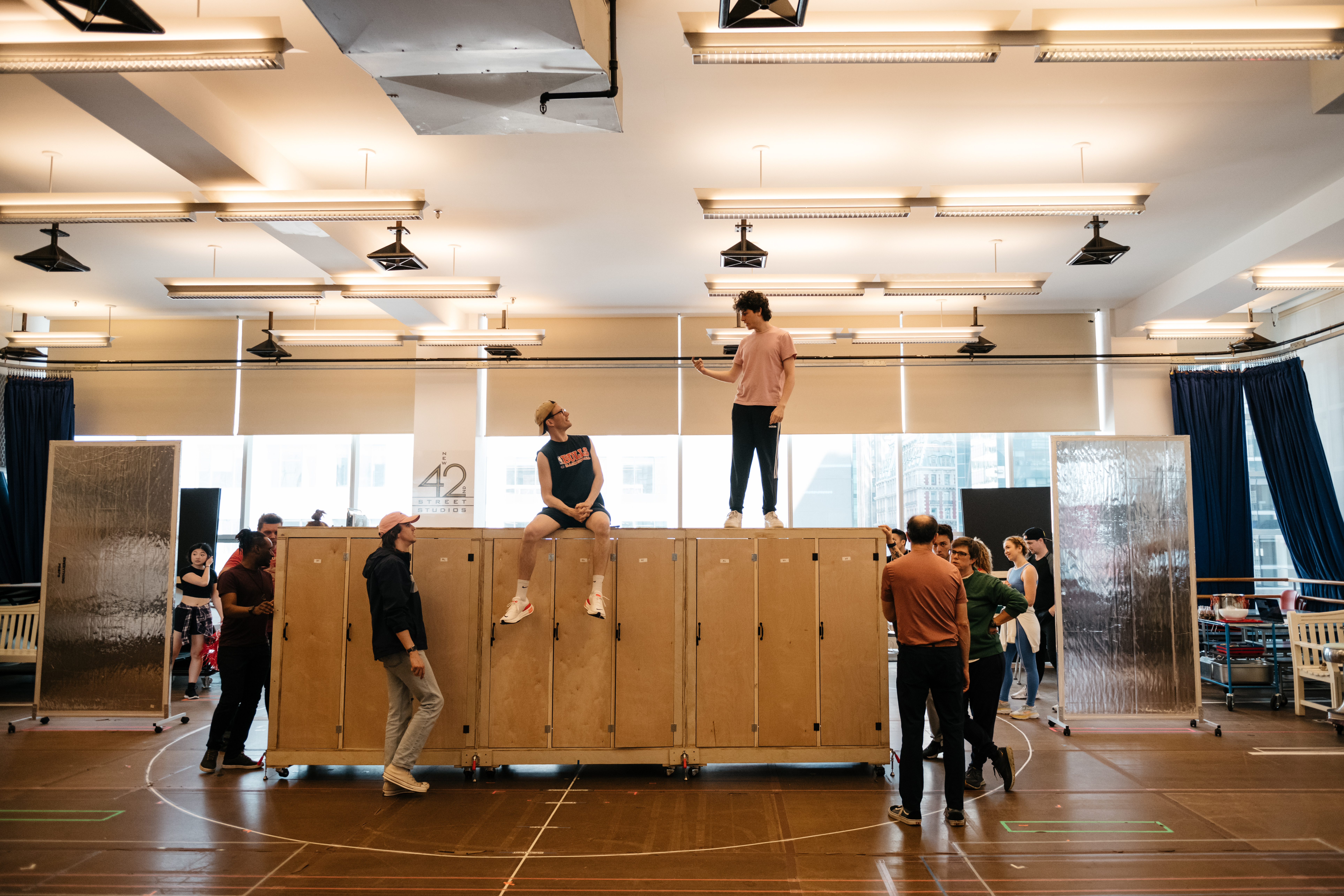 Hugh Coles and Casey Likes in rehearsal