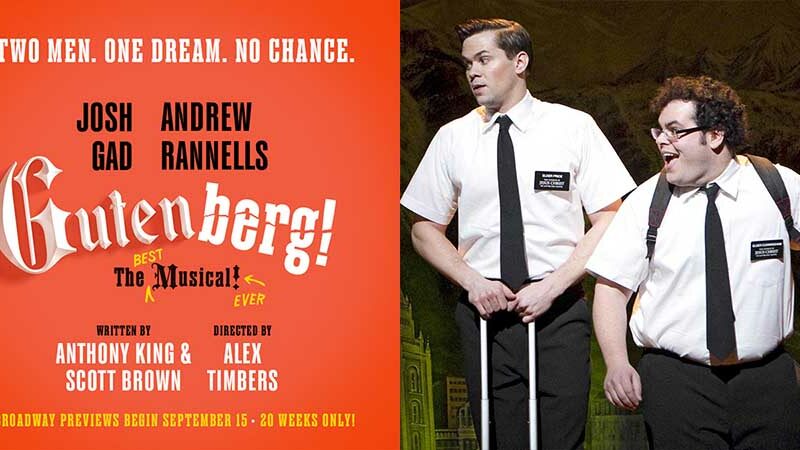 Josh Gad & Andrew Rannells to Reunite on Stage in <i>Gutenberg! The Musical!</i>
