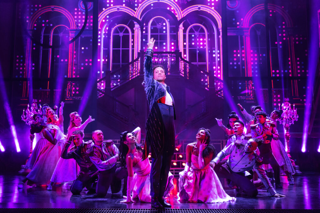 Justin Guarini and the company of Once Upon a One More Time. Photo by Matthew Murphy.