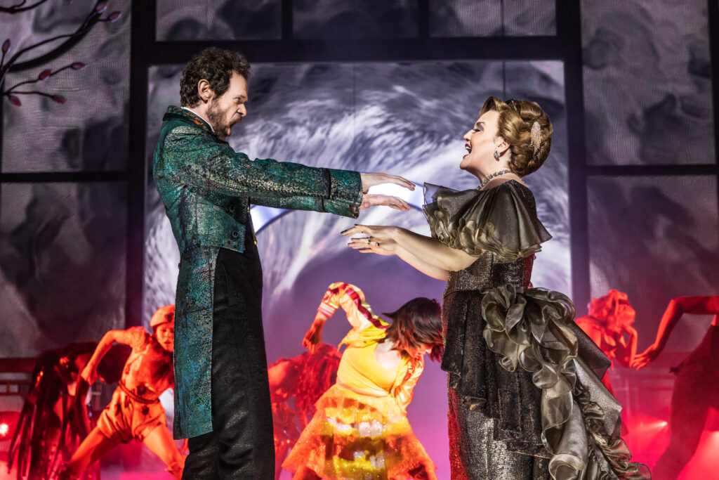 Adam Godley and Jennifer Simard in Once Upon a One More Time. Photo by Matthew Murphy.