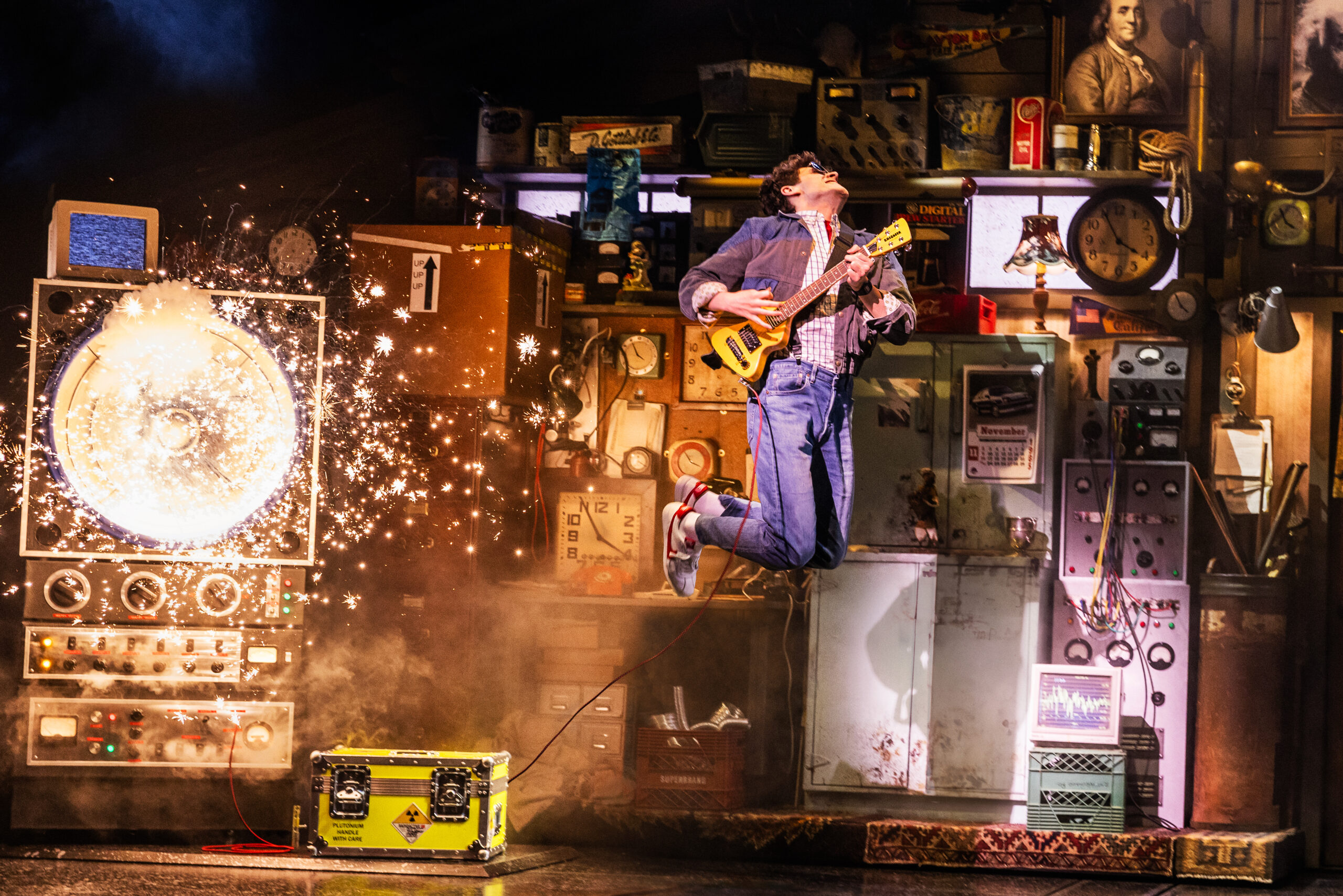 Casey Likes as Marty McFly in Back to the Future: The Musical. Photo by Matthew Murphy and Evan Zimmerman.