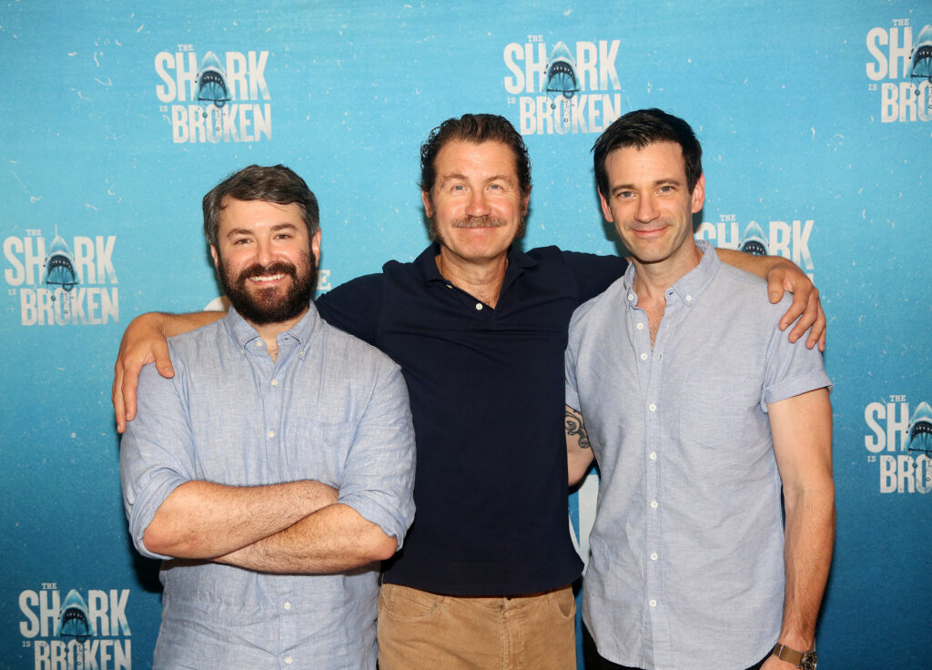 Alex Brightman, Ian Shaw, and Colin Donnell of The Shark is Broken. Photo by Bruce Glikas.