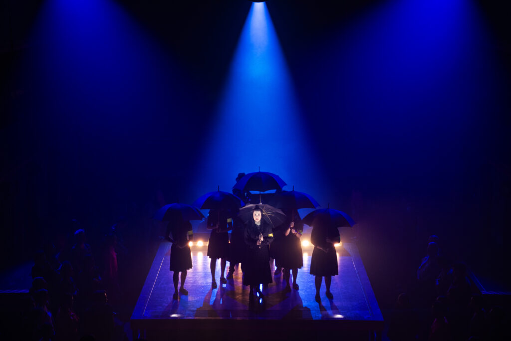 Lea Salonga and the cast of Here Lies Love. Photo by Billy Bustamante, Matthew Murphy, and Evan Zimmerman.
