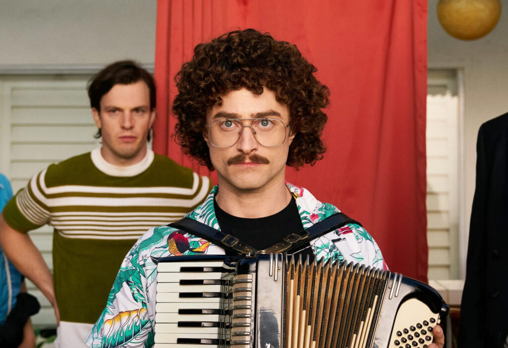 Daniel Radcliffe in Weird: The Al Yankovic Story. Photo courtesy of Roku.