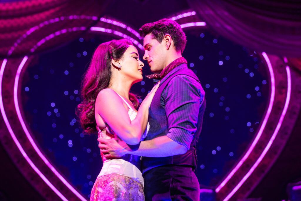 Courtney Reed and Casey Cott in Moulin Rouge! The Musical. Photo by Matthew Murphy.