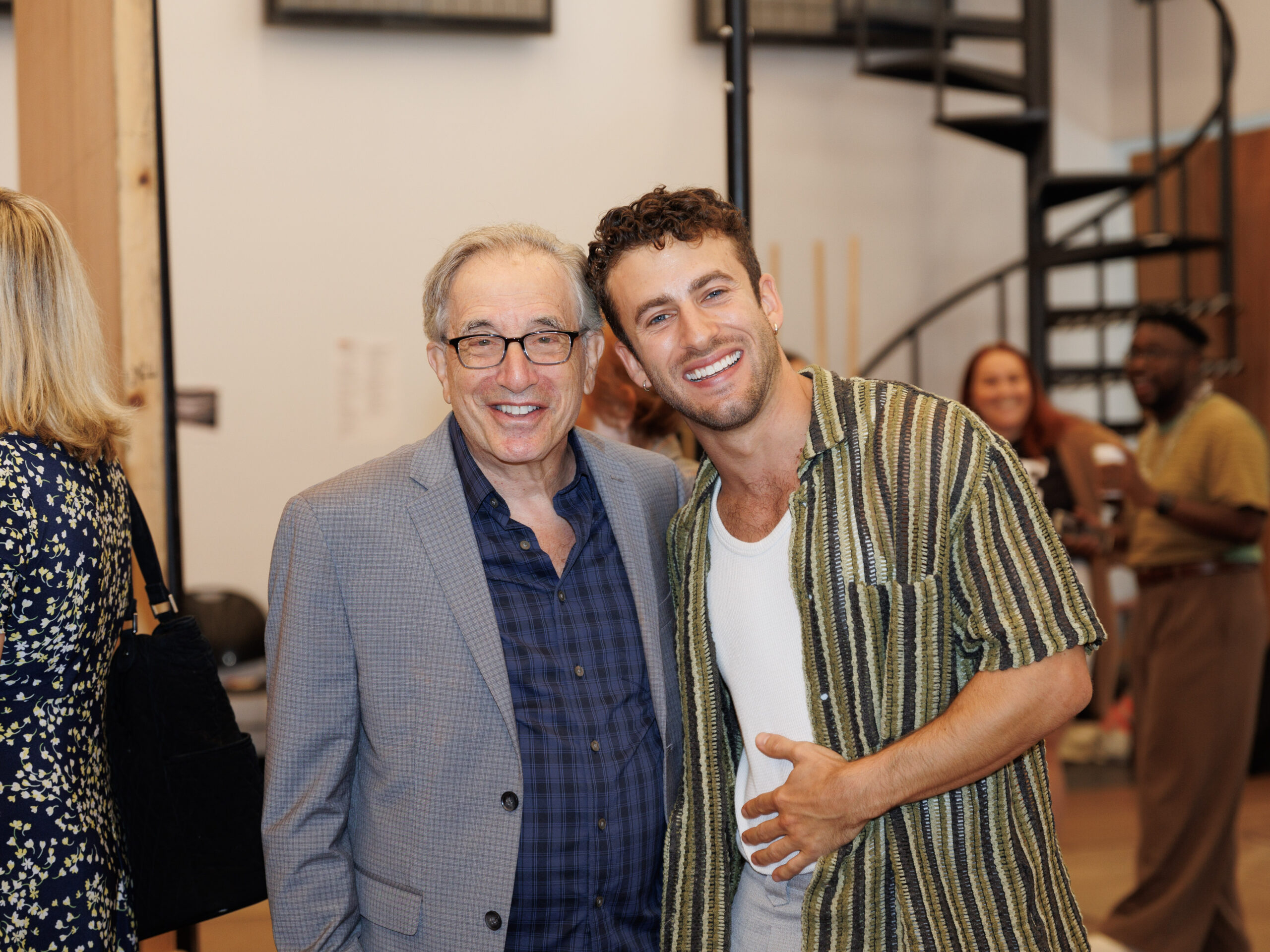 Chip Zien and Danny Kornfeld in rehearsals for Harmony. Photo by Paul Aphisit.
