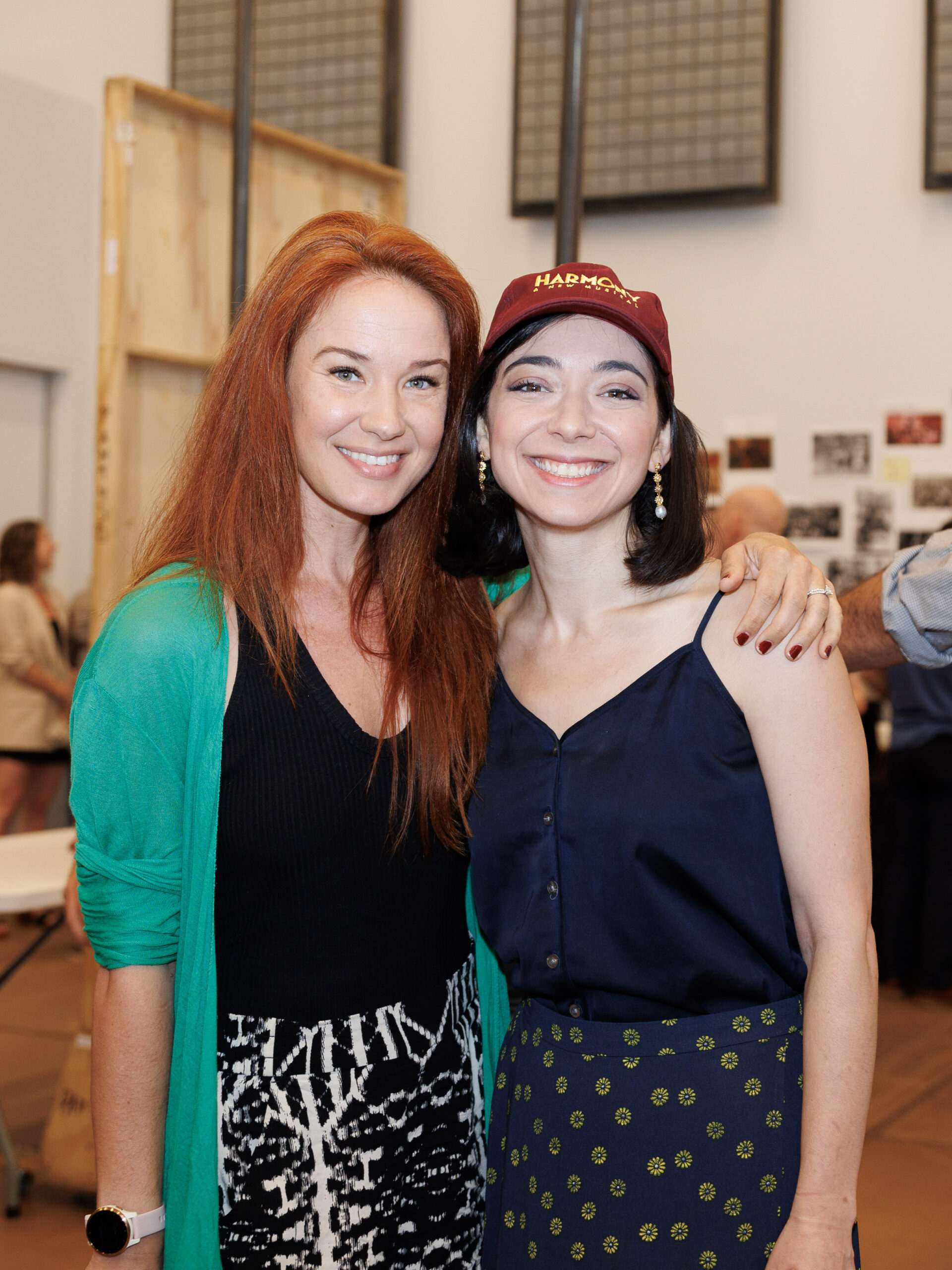 Sierra Boggess and Julie Benko in rehearsals for Harmony. Photo by Paul Aphisit.