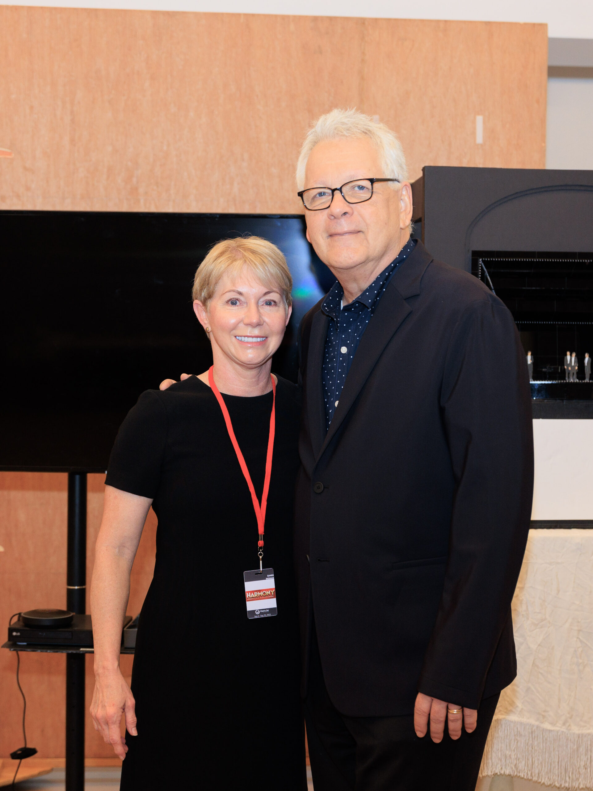 Sandi Moran and Bruce Sussman in rehearsals for Harmony. Photo by Paul Aphisit.