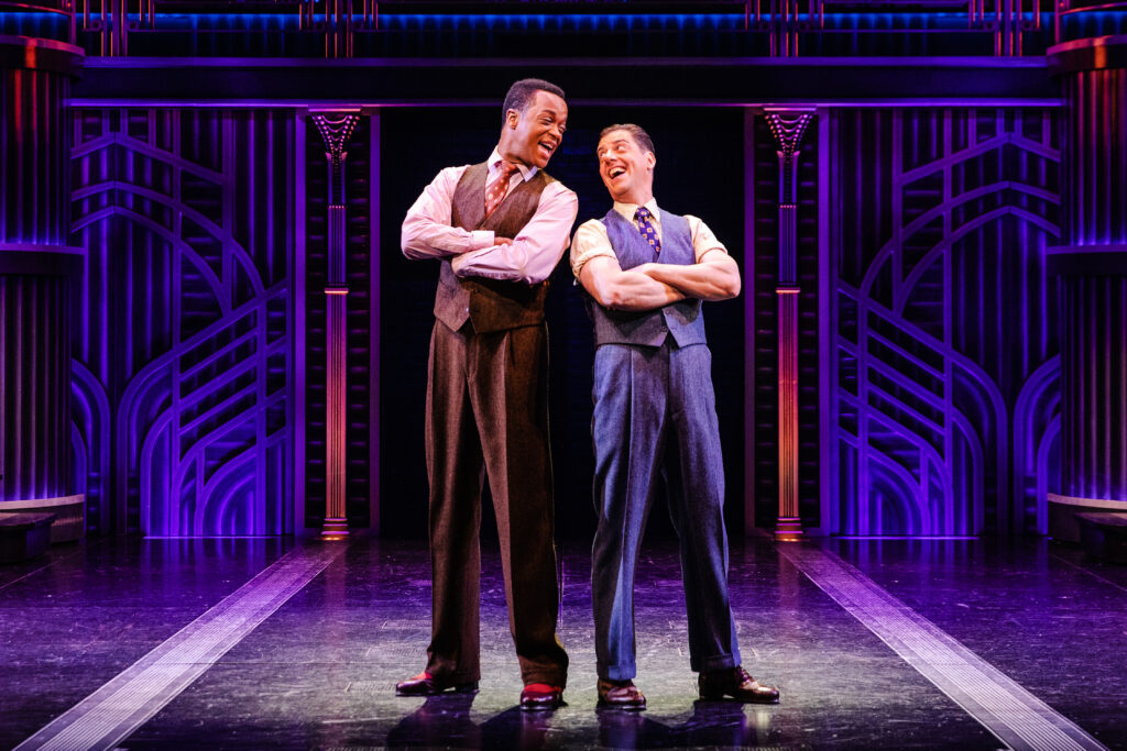 J. Harrison Ghee and Christian Borle in Some Like It Hot. Photo by Marc J. Franklin.