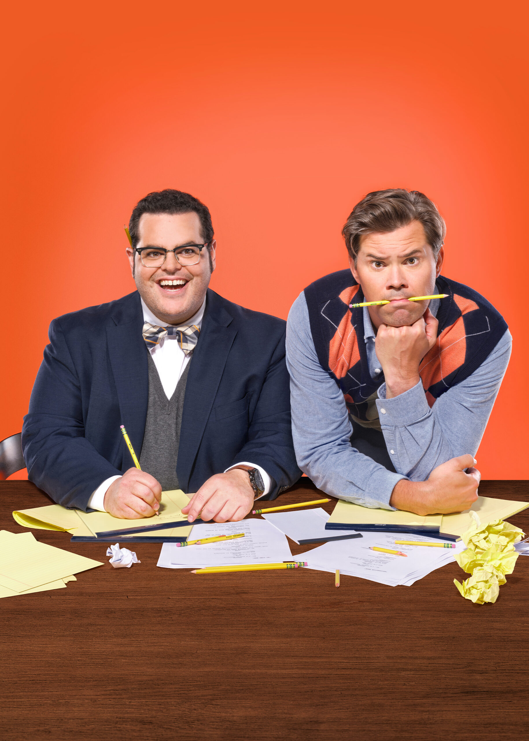 Josh Gad and Andrew Rannells, stars of upcoming Broadway premiere of Gutenberg! The Musical!