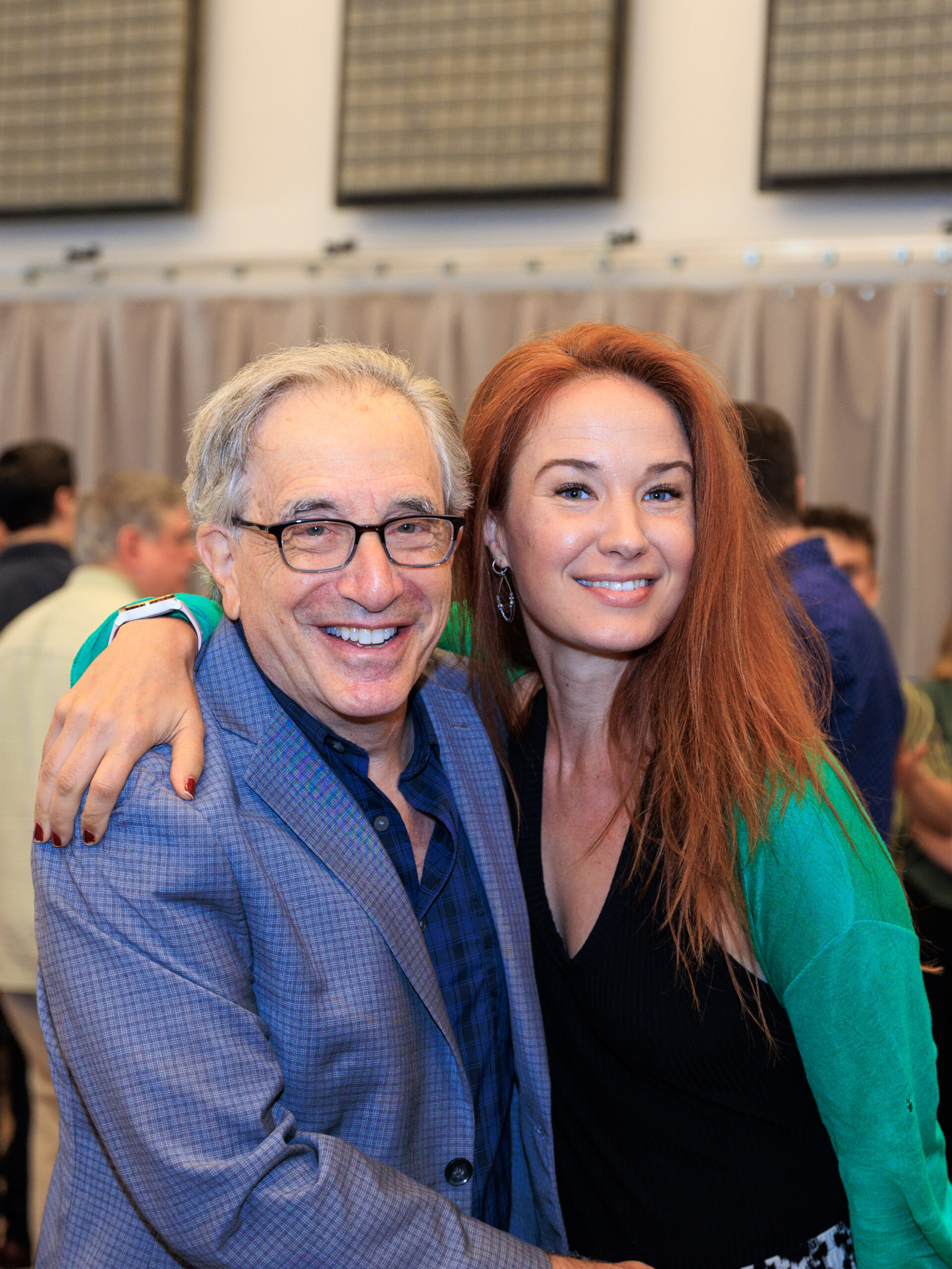 Chip Zien and Sierra Boggess in rehearsals for Harmony. Photo by Paul Aphisit.