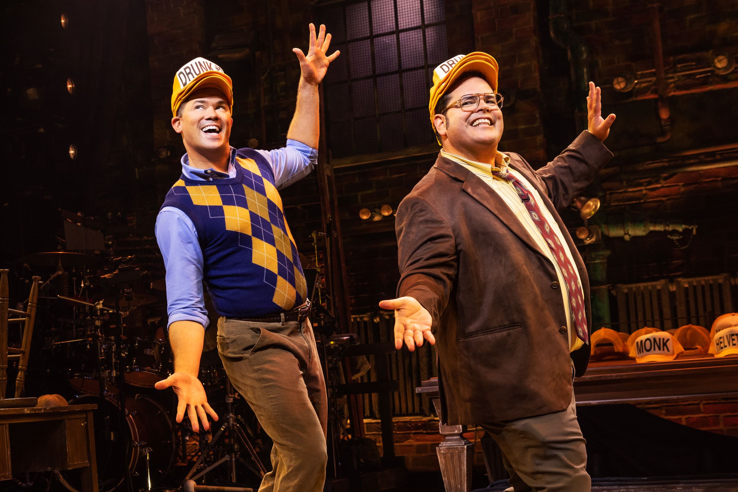 Andrew Rannells and Josh Gad in Gutenberg! The Musical! Photo by Matthew Murphy.