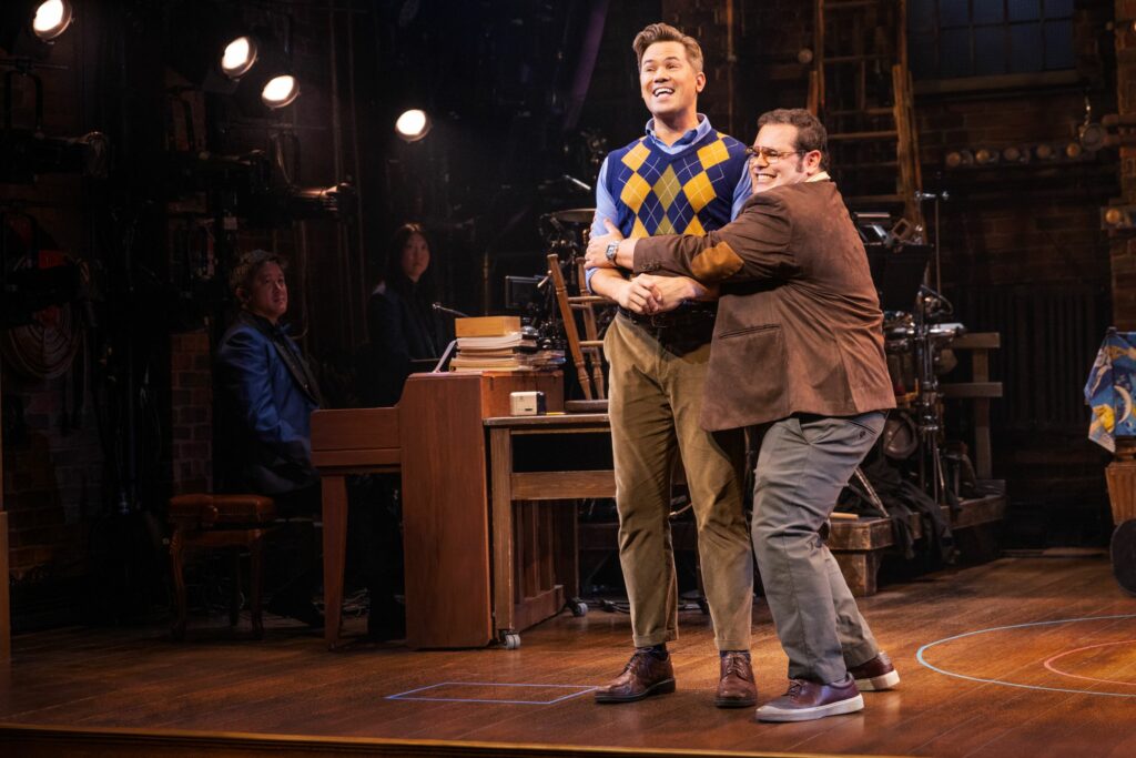 Andrew Rannells and Josh Gad in Gutenberg! The Musical! Photo by Matthew Murphy.