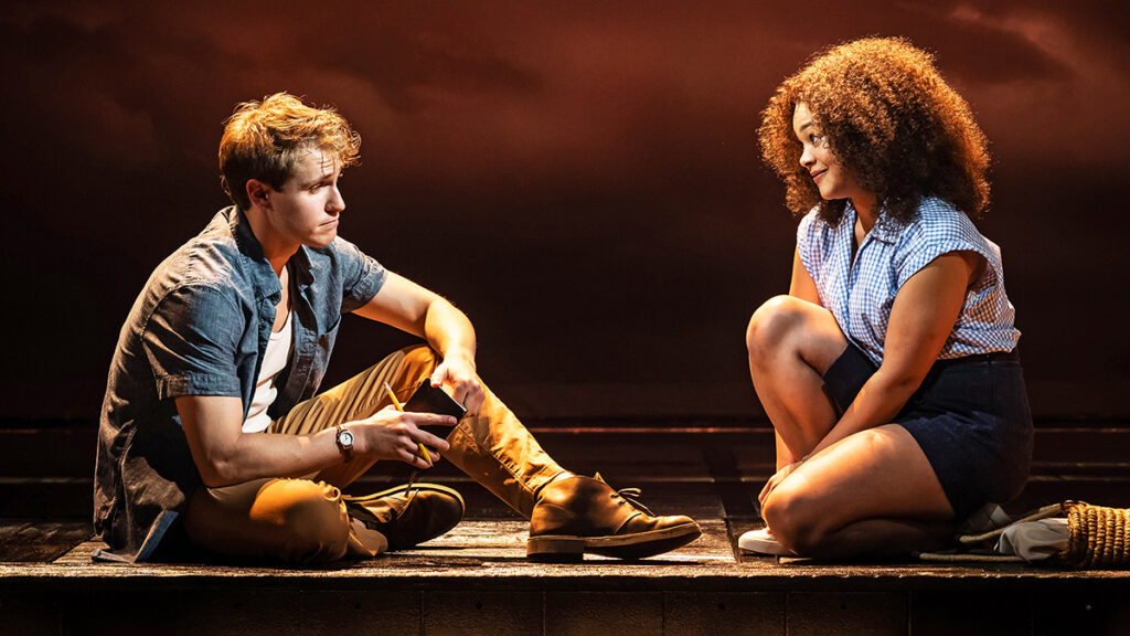 John Cardoza and Jordan Tyson in the the world premiere of The Notebook at Chicago Shakespeare Theater. Photo by Liz Lauren.