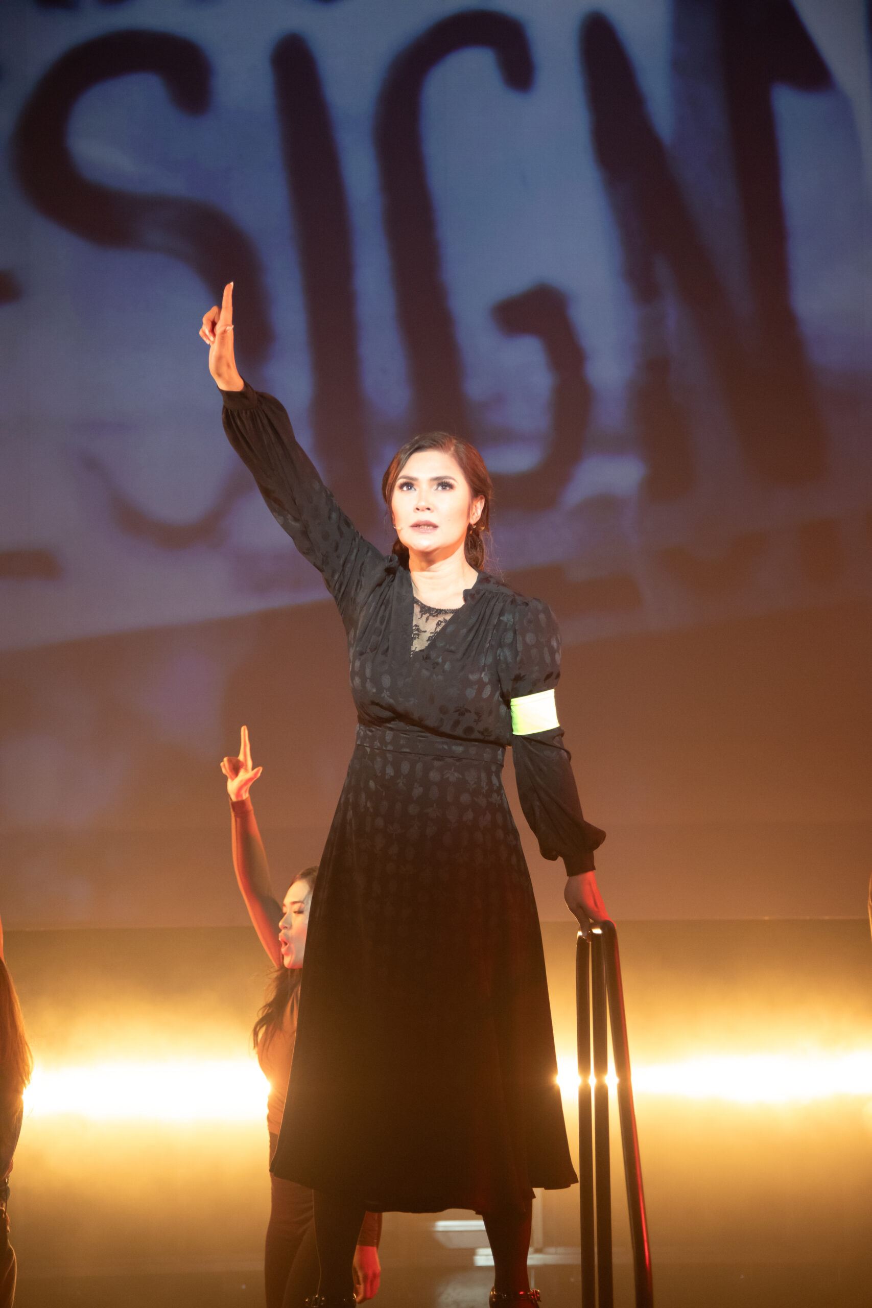 Vina Morales in Here Lies Love. Photo by Shira Friedman.