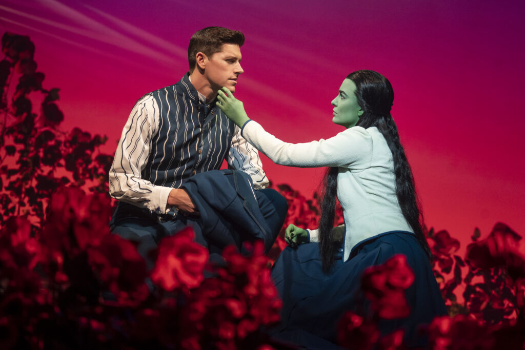 Jordan Litz and Alyssa Fox in Wicked. Photo by Joan Marcus.