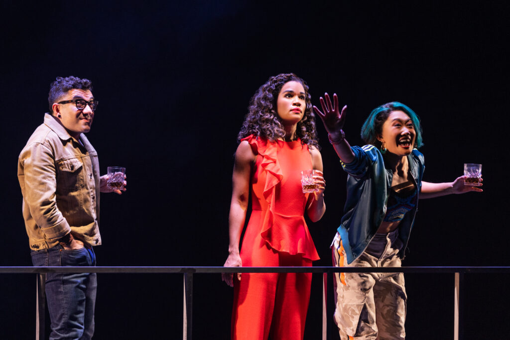 Javier Ignacio, Britney Coleman, and Marina Kondo in Company. Photo by Matthew Murphy for MurphyMade.