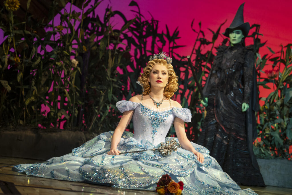 McKenzie Kurtz and Alyssa Fox in Wicked. Photo by Joan Marcus.