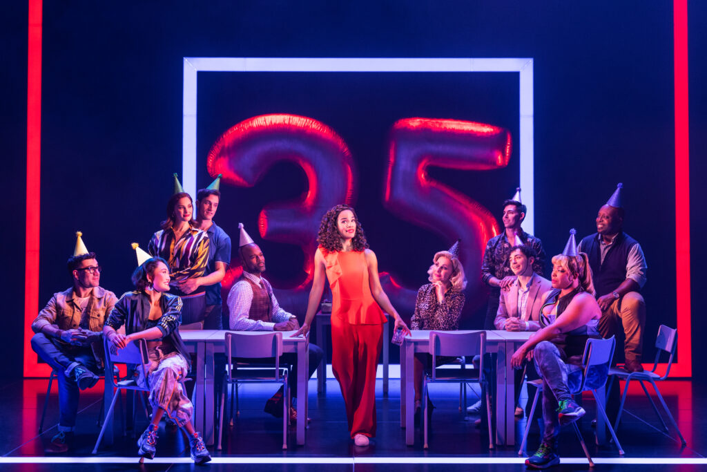 Britney Coleman and the cast of Company. Photo by Matthew Murphy for MurphyMade.