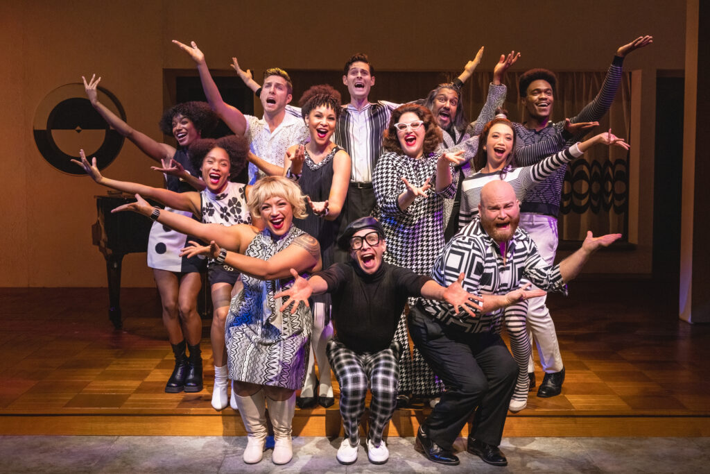 The cast of Merrily We Roll Along. Photo by Matthew Murphy.