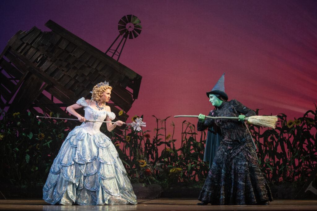 Celia Hottenstein and Olivia Valli in the National Tour of Wicked. Photo by Joan Marcus.