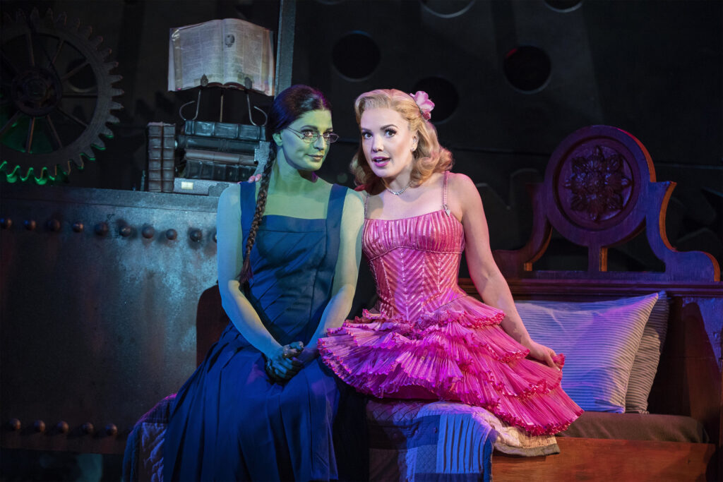 Jackie Burns and Kara Lindsay in Wicked. Photo by Joan Marcus.