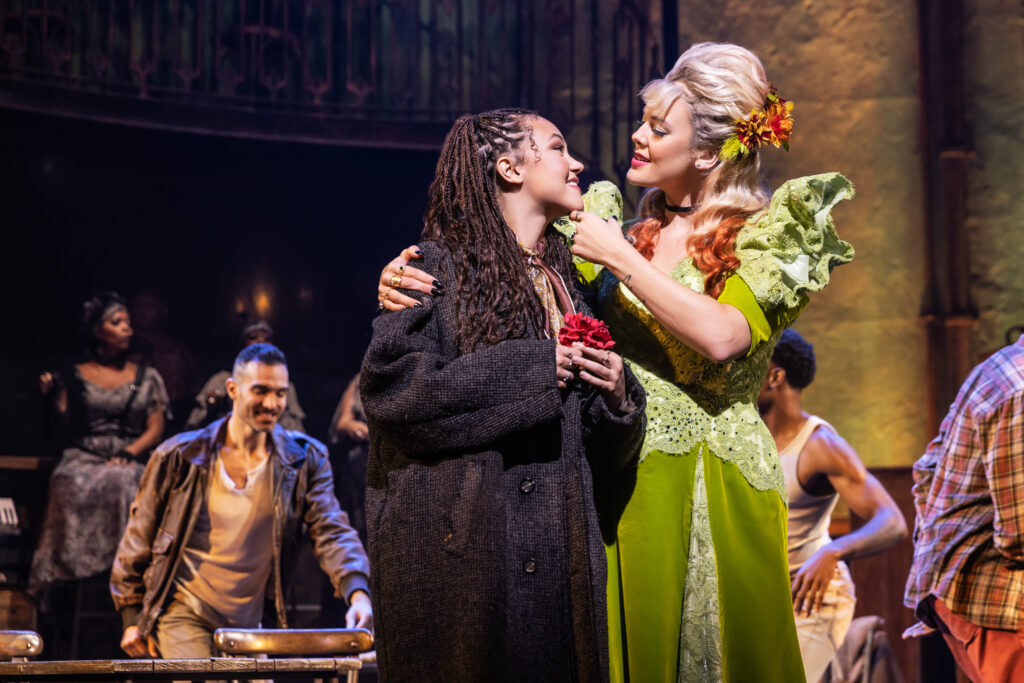 Solea Pfeiffer and Betty Who in Hadestown. Photo by Matthew Murphy.