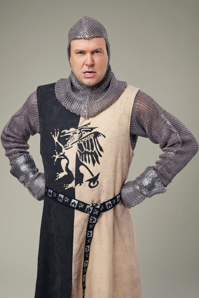 Taran Killam in Spamalot. Photo by Matthew Murphy.