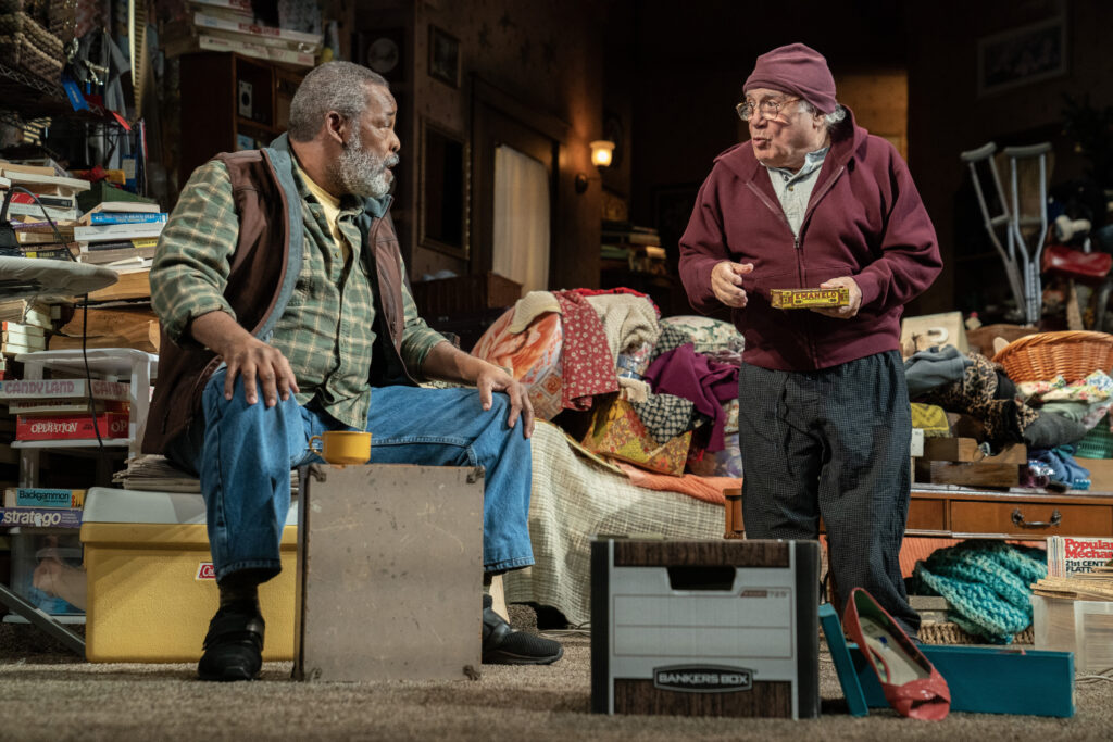 Ray Anthony Thomas and Danny DeVito in I Need That. Photo by Joan Marcus.