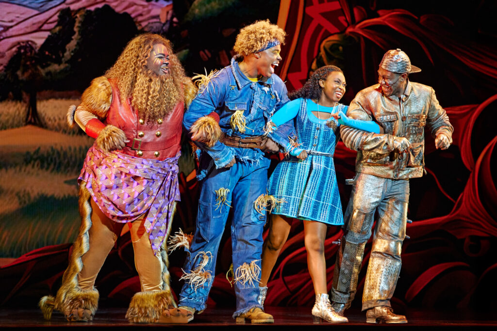 Kyle Ramar Freeman, Avery Wilson, Nichelle Lewis, and Phillip Johnson Richardson in The Wiz. Photo by Jeremy Daniel.