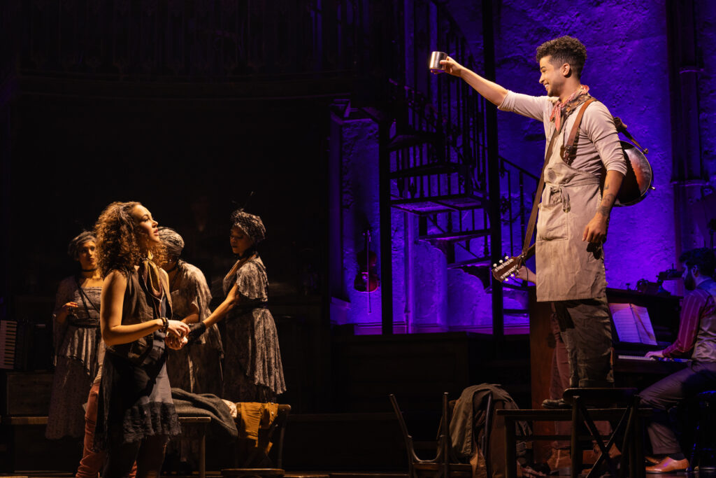 Solea Pfeiffer and Jordan Fisher in Hadestown. Photo by Matthew Murphy.