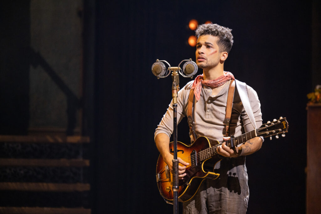Jordan Fisher in Hadestown. Photo by Matthew Murphy.