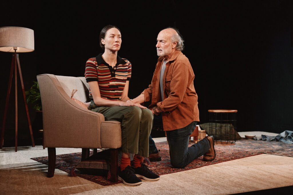 Sydney Lemmon and Peter Friedman in JOB. Photo by Emilio Madrid.
