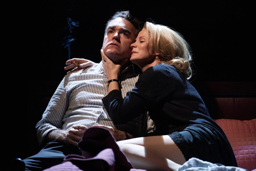 Brian d'Arcy James and Kelli O'Hara in the Off-Broadway production of Days of Wine and Roses. Photo by Ahron R. Foster.