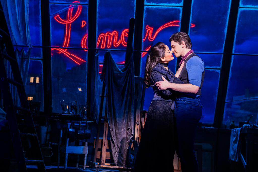 Courtney Reed and Derek Klena in Moulin Rouge! The Musical. Photo by Evan Zimmerman for MurphyMade.