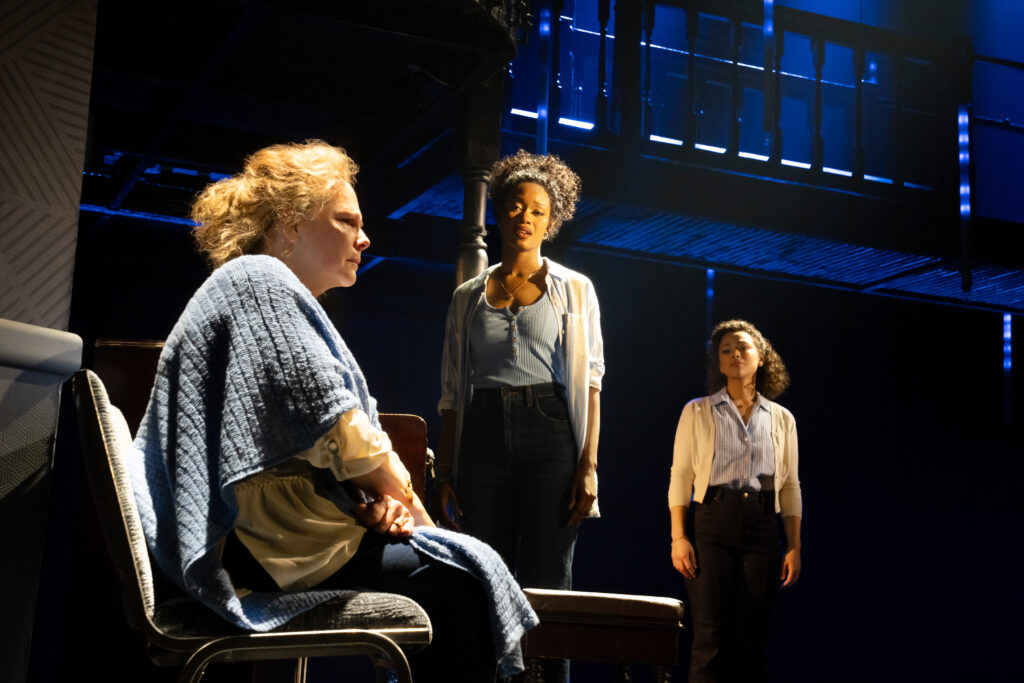 Maryann Plunkett, Joy Woods, and Jordan Tyson in The Notebook. Photo by Julieta Cervantes.