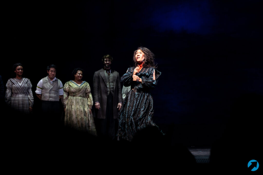 Ruthie Ann Miles in <i>Sweeney Todd</i>. Photo by Angela of York for Broadway Direct.