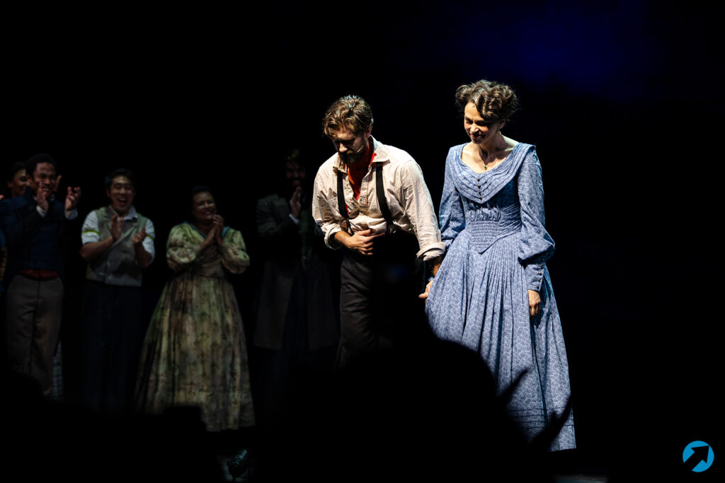 Aaron Tveit and Sutton Foster in Sweeney Todd. Photo by Angela of York for Broadway Direct.