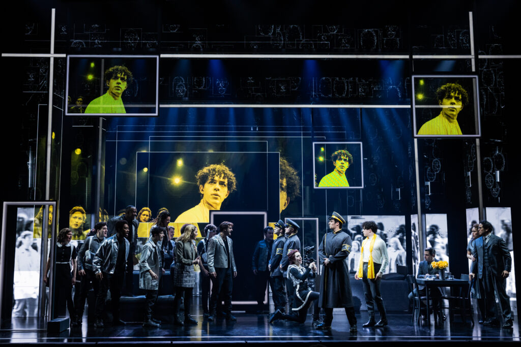 The company of <i>The Who's TOMMY</i>. Photo by Matthew Murphy and Evan Zimmerman.