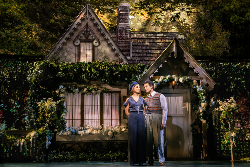 Samantha Pauly and Noah J. Ricketts in The Great Gatsby.