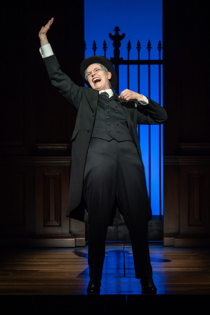 Grace McLean as President Woodrow Wilson.