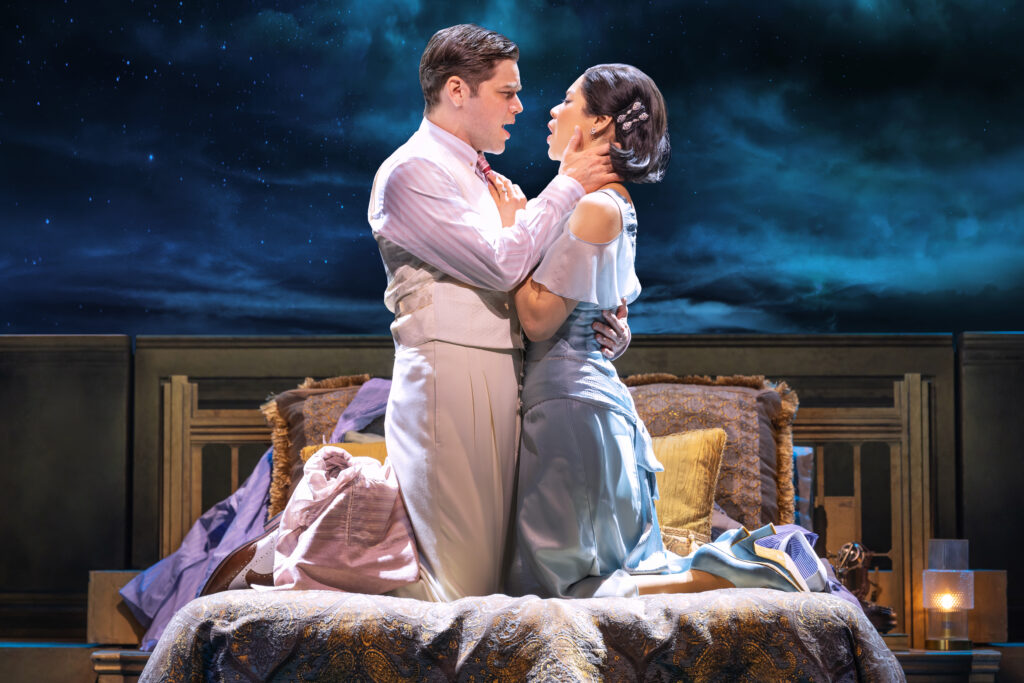 Jeremy Jordan and Eva Noblezada in The Great Gatsby.