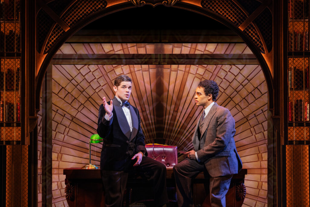 Jeremy Jordan and Noah J. Ricketts in The Great Gatsby.