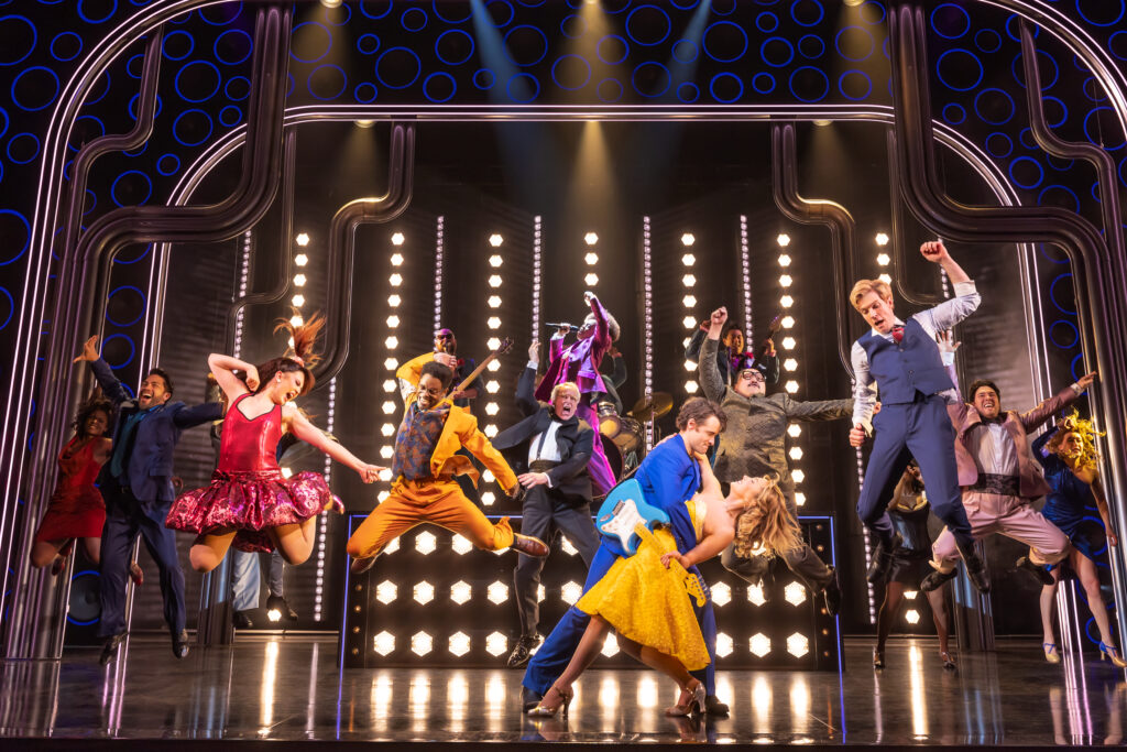 Corey Cott, McKenzie Kurtz and the Company of The Heart of Rock and Roll.