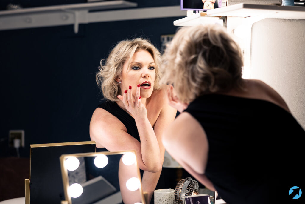 Robyn Hurder backstage at Chicago. Photo by Angela of York for Broadway Direct.