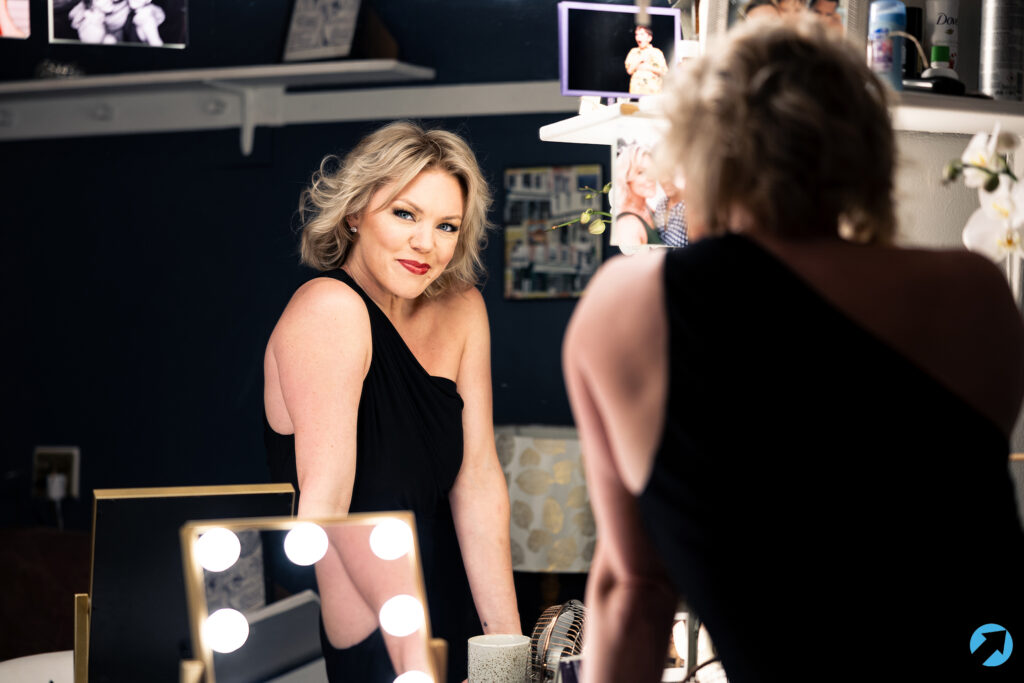 Robyn Hurder backstage at Chicago. Photo by Angela of York for Broadway Direct.