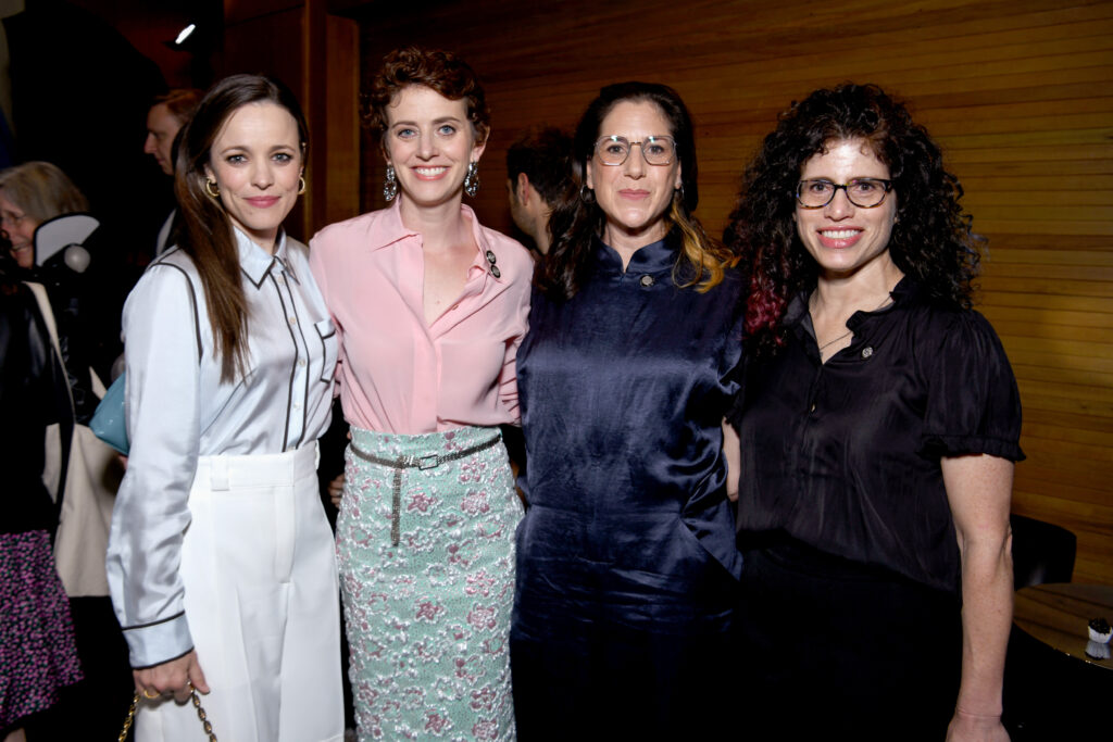2024 Tony Award nominees Rachel McAdams, Amy Herzog, Anne Kauffman, and Leah Gelpe at the 77th Annual Tony Awards Meet The Nominees Press Event. Photo by Jenny Anderson/Getty Images for Tony Awards Productions.