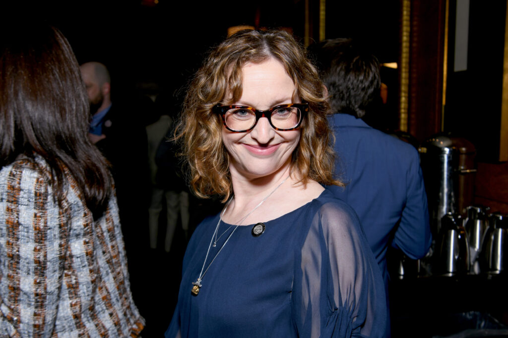 Jessica Stone at the 77th Annual Tony Awards Meet The Nominees Press Event. Photo by Jenny Anderson/Getty Images for Tony Awards Productions.