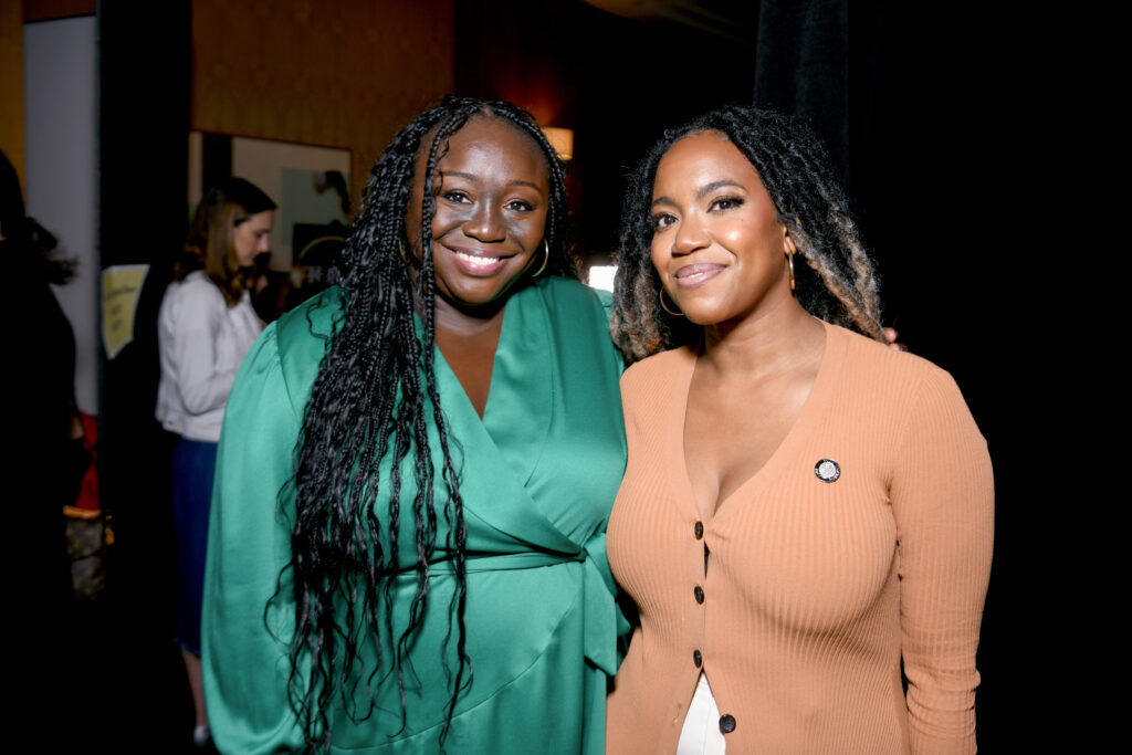 2024 Tony Award nominees Jocelyn Bioh and Whitney White at the 77th Annual Tony Awards Meet The Nominees Press Event. Photo by Jenny Anderson/Getty Images for Tony Awards Productions.