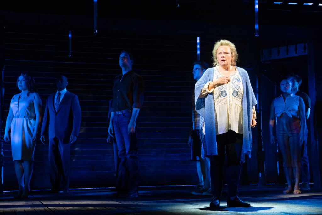 Maryann Plunkett and the cast of <i>The Notebook</i>. Photo by Julieta Cervantes.